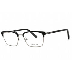 Guess Men's Eyeglasses - Shiny Black Metal Cat Eye Shape Full Rim Frame | GU50062 001