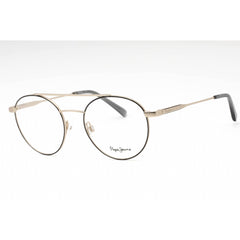 Pepe Jeans Men's Eyeglasses - Matte Light Gold/Black Metal Round Frame | PJ1412 407