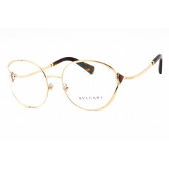 Bvlgari Women's Eyeglasses - Pale Gold Metal Full Rim Round Shape Frame | 0BV2245B 278