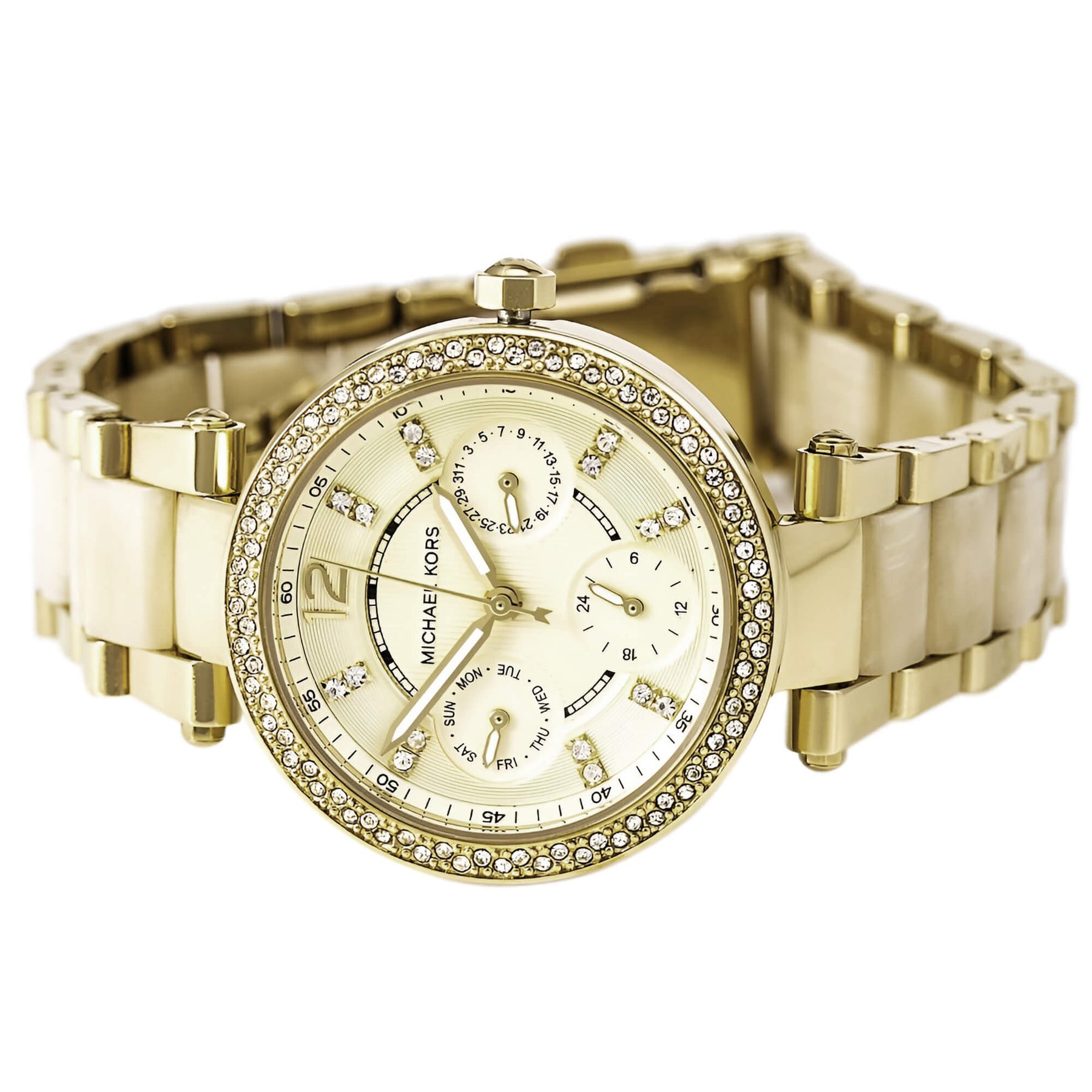 Michael Kors Madison Glitz Swarovski MOP S… Michael Kors Lexington Ladies White MOP Dial Stainless Steel  main image 3
