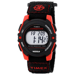 Timex T49956 Men's Expedition Indiglo Night-Light Digital Grey Dial Black Nylon Strap Chrono Alarm Watch