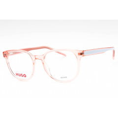 Hugo Women's Eyeglasses - Peach Square Shape Frame Clear Demo Lens | HG 1303 0733 00
