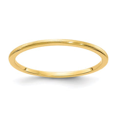 14K Gold 1.2mm Half Round Satin Stackable Band | STK24-120Y