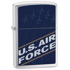 Zippo 24827 Classic Blue US Air Force Brushed Chrome Windproof Lighter
