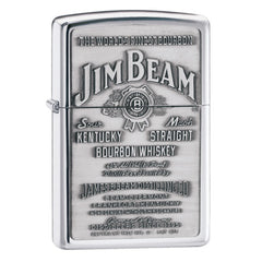 Zippo 250JB928 Classic Jim Beam Pewter Emblem High Polish Chrome Windproof Lighter