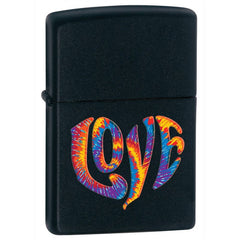 Zippo 28045 Love Tie Die No.3 Powdercoat Black Matte Windproof Pocket Lighter