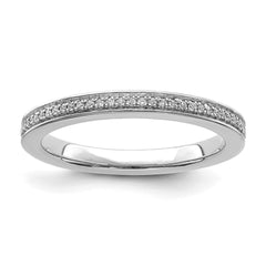 14k White Gold Stackable Expressions Diamond Ring | SK2104