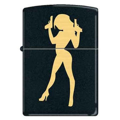 Zippo AD214 Classic Sexy Lady Big Gun Black Matt Windproof Lighter