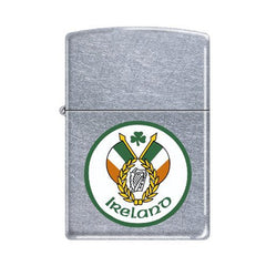 Zippo AD220 Classic Irish Pride Patriotic Flag Street Chrome Windproof Lighter