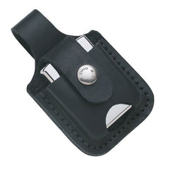 Zippo LPTBK Black Leather Pouch with Loop and Thumb Notch