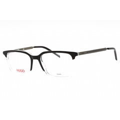 Hugo Men's Eyeglasses - Black Crystal Metal Square Full Rim Frame | HG 1125 07C5 00