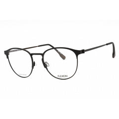 Flexon Men's Eyeglasses - Black Oval Metal Full Rim Frame | FLEXON E1089 001