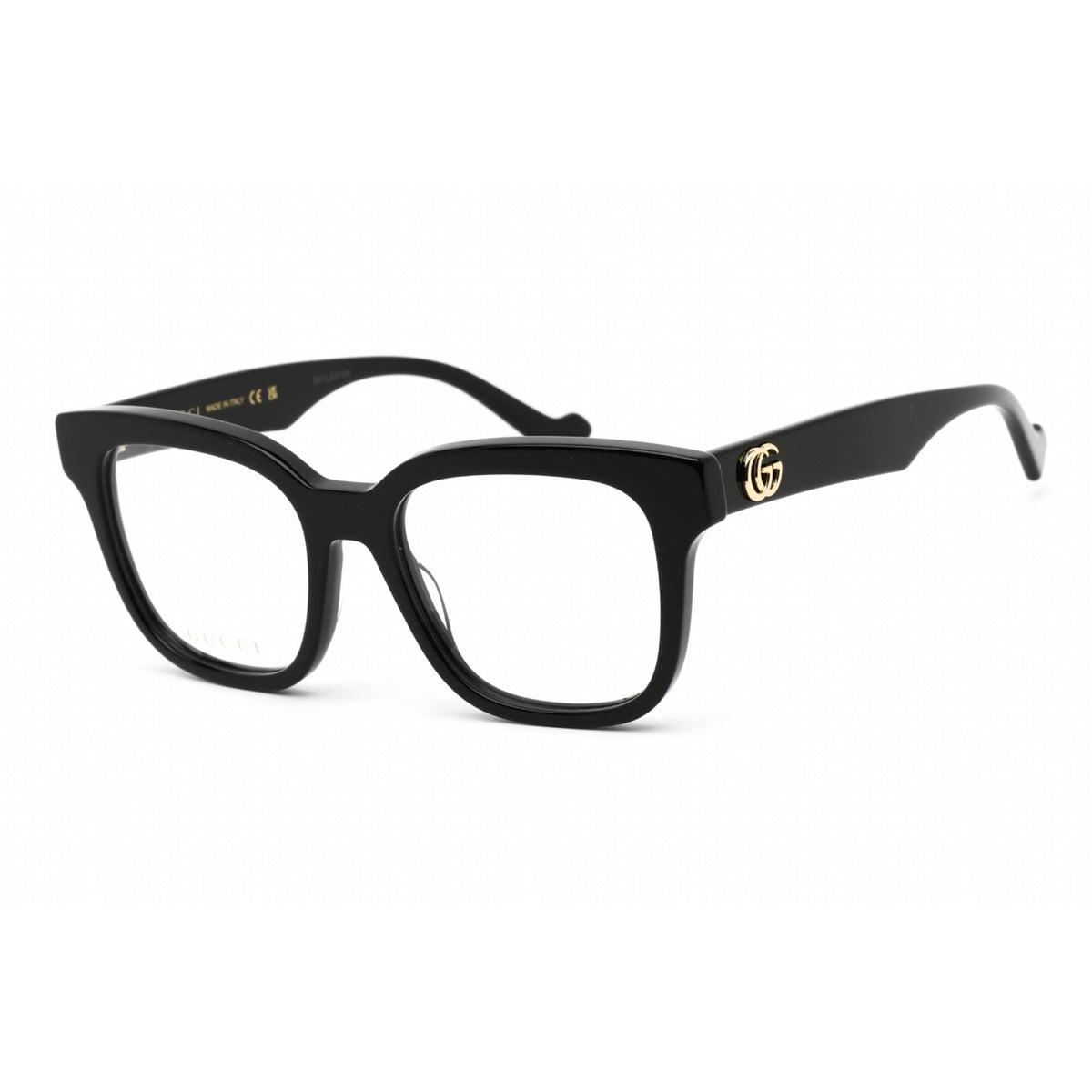 Gucci Women's Sunglasses - Yellow Lens Black Square Shape Acetate