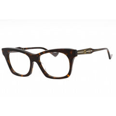 Gucci Women's Eyeglasses - Havana Plastic Full Rim Cat Eye Shape Frame | GG1299O 002