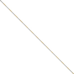 White & Yellow Rhodium over Brass 0.85mm 2 color plated Fancy Chain | SRN208
