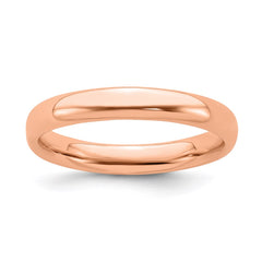 Sterling Silver Stackable Expressions Pink-plated Polished Ring | QSK248