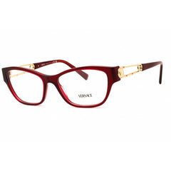 Versace Women's Eyeglasses - Transparent Red Cat Eye Full Rim Frame | 0VE3288 388