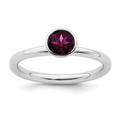 Sterling Silver Stackable Expressions High 5mm June Swarovski Ring | QSK966