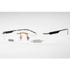 Hugo Boss Men's Eyeglasses - Matte Gold Rectangular Metal Frame | BOSS 1265/C 0AOZ 00