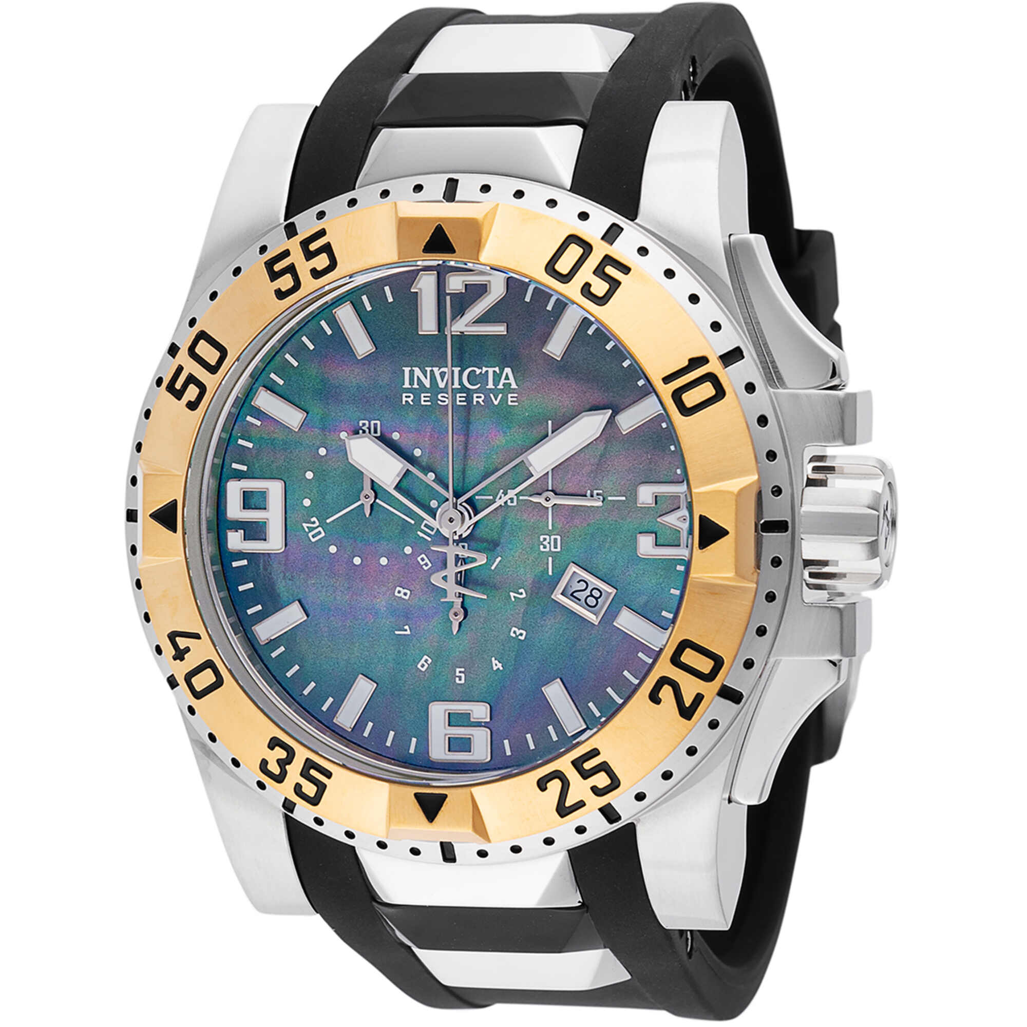 Invicta Men's Watch - Excursion Quartz Black/Silver Tone Rubber/Steel ...