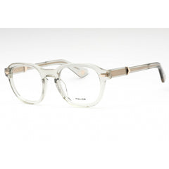 Police Men's Eyeglasses - Transparent Yellow Plastic Round Full Rim | VPLG81 0M78