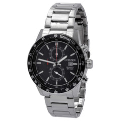 Citizen Men's Watch - Chronograph Black Dial Stainless Steel Bracelet | AN3600-59E