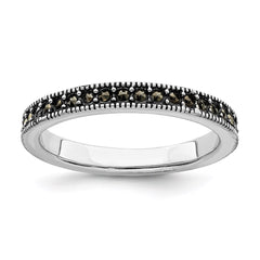 Sterling Silver Stackable Expressions Marcasite Band | QSK816