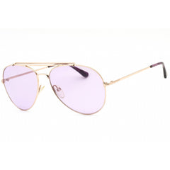 Tom Ford Unisex Sunglasses - Shiny Rose Gold Metal Pilot Shape Frame | FT0497 28Y