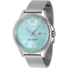 Technomarine Women's Watch - MoonSun Quartz Light Blue Dial Mesh Bracelet | TM-822035
