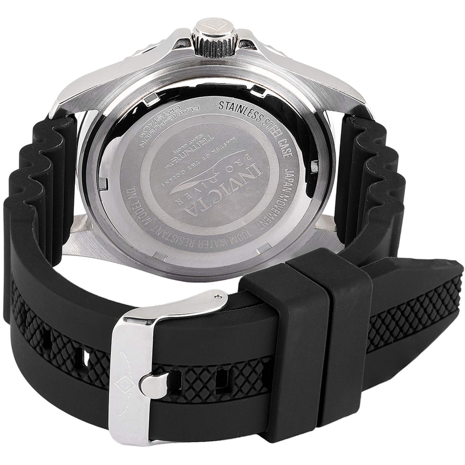INVICTA Watch Black Rubberized Band Silver Bezel INVICTA 15144 Subaqua Chronograph Rubber Band Black Men main image 3
