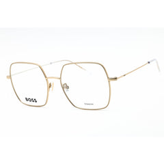 Hugo Boss Women's Eyeglasses - Gold White Metal Square Full Rim | BOSS 1666 024S 00