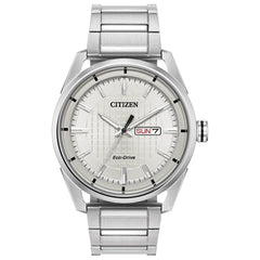Citizen Men's Eco Drive Watch - Drive Silver Tone Dial Bracelet | AW0080-57A