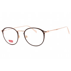 Levi's Men's Eyeglasses - Matte Burgundy Gold Red Round Shape Frame | LV 5001 0E28 00