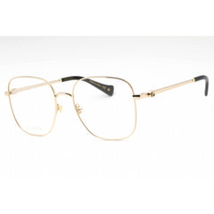 Gucci Women's Eyeglasses - Gold Metal Square Full Rim Frame Clear Lens | GG1144O 001