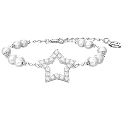 Swarovski Women's Bracelet - Stella Star White Rhodium Plated Spring Closure | 5645385