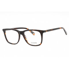 Guess Unisex Eyeglasses - Dark Havana Plastic Square Shape Full Rim Frame | GU5223 052