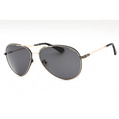 Police Men's Sunglasses - Black Rose Gold Metal Aviator Full Rim Frame | SPLL11 0302