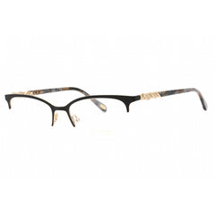 Emozioni Women's Eyeglasses - Matte Black Gold Cat Eye Full Rim | EM 4412 0I46 00
