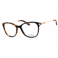 Guess Women's Eyeglasses - Dark Havana Plastic Cat Eye Full Rim Frame | GU2632-S 052