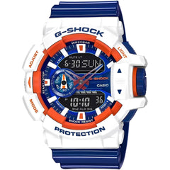 Casio Men's Watch - G-Shock Black and Blue Analog-Digital Dial Strap | GA400CS-7A
