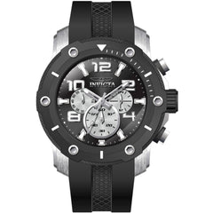 Invicta Men's Watch - Pro Diver Chrono Black and Silver Dial Rubber Strap | 45739