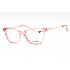 Bebe Women's Eyeglasses - Pink Crystal Acetate Full Rim Cat Eye Frame | BB5203 689