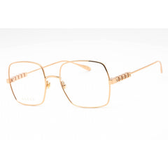 Gucci Women's Eyeglasses - Gold/Transparent Square Full Rim Metal Frame | GG1434O 002