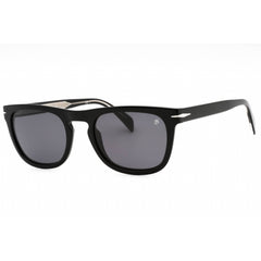 David Beckham Men's Sunglasses - Black Silver Frame Grey Lens | DB 7077/S 0BSC IR