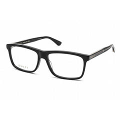 Gucci Unisex Eyeglasses - Black Plastic Rectangular Shape Full Rim Frame | GG0384O 004