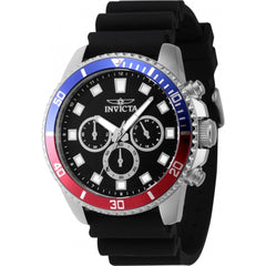 Invicta Men's Watch - Pro Diver Chronograph Blue/Red/Silver Tone Bezel | 46119