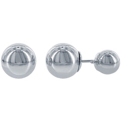 Classic Women's Earrings - Sterling Silver 7mm Front with 10mm Bead Back | A-2324