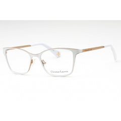 Christian Lacroix Women's Eyeglasses - White Metal Cat Eye Full Rim Frame | CL3060 802
