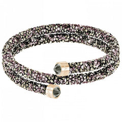 Swarovski Women's Double Bangle Bracelet - Crystaldust, Rose | 5348102