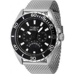 Invicta Men's Watch - Pro Diver Quartz Day-Date Black Dial Mesh Bracelet | 46907